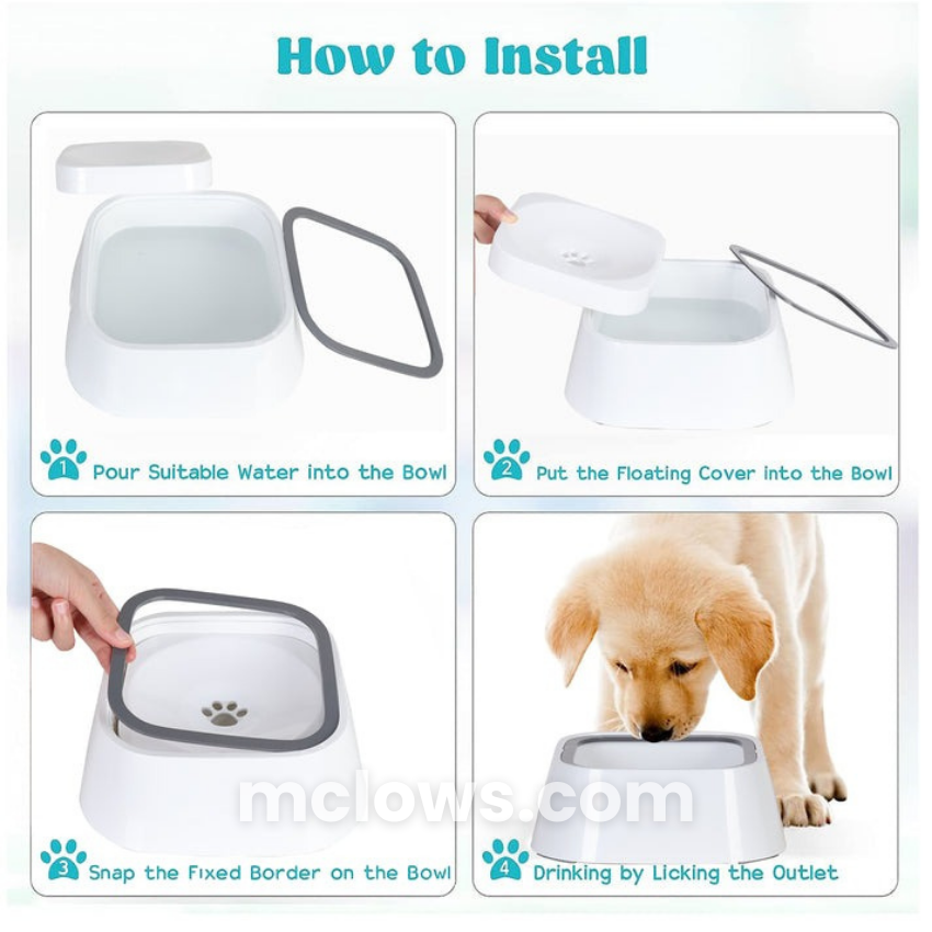 ZeroSplash™️ Pet Water Bowl