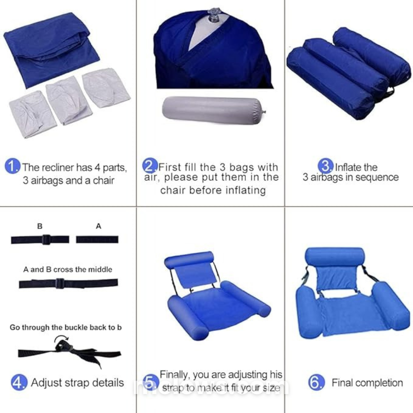 Inflatable swimming chair
