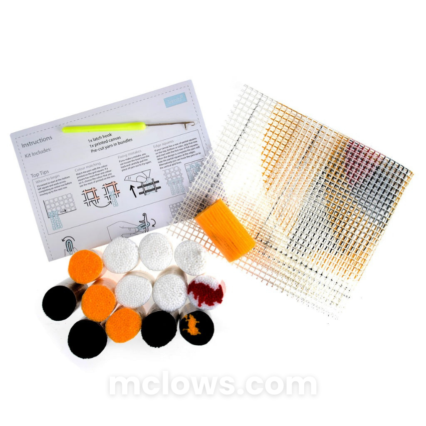 Latch Hook Pillow Kit
