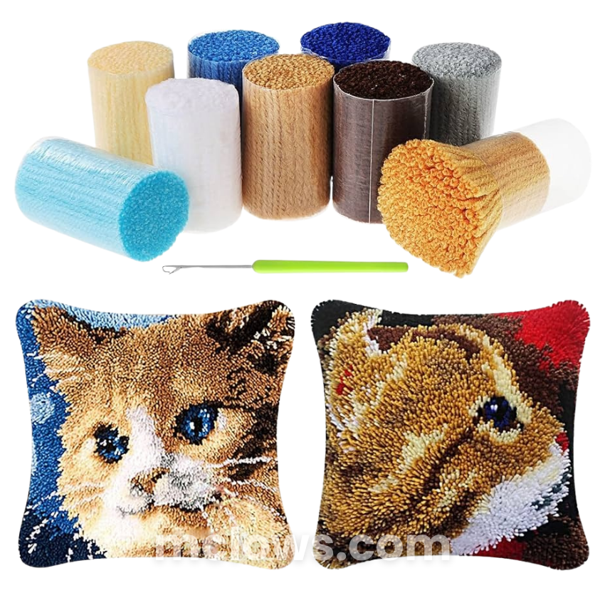 Latch Hook Pillow Kit