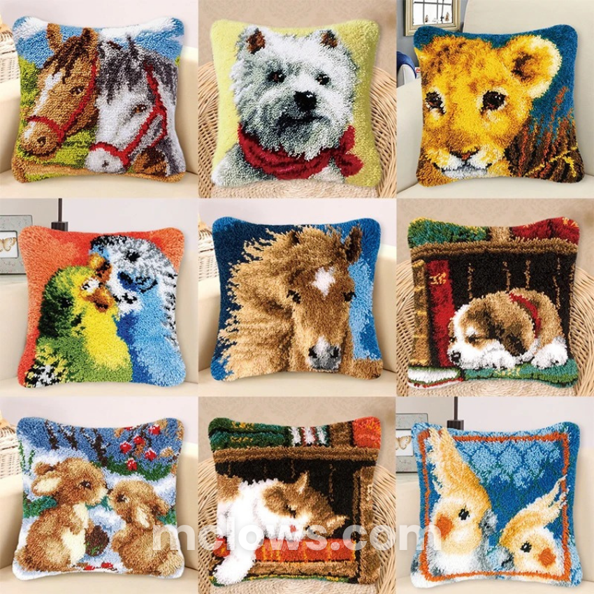 Latch Hook Pillow Kit