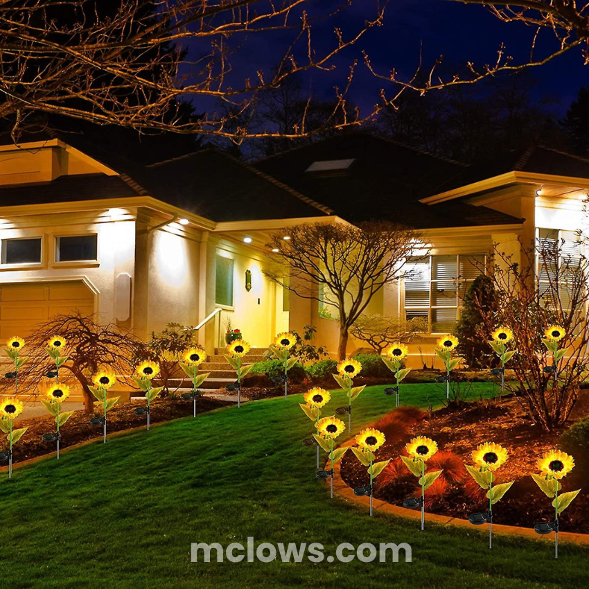 Glowing Sunflower Solar Garden Lights