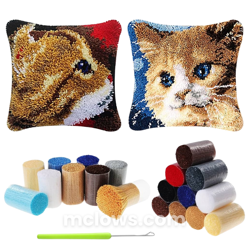 Latch Hook Pillow Kit