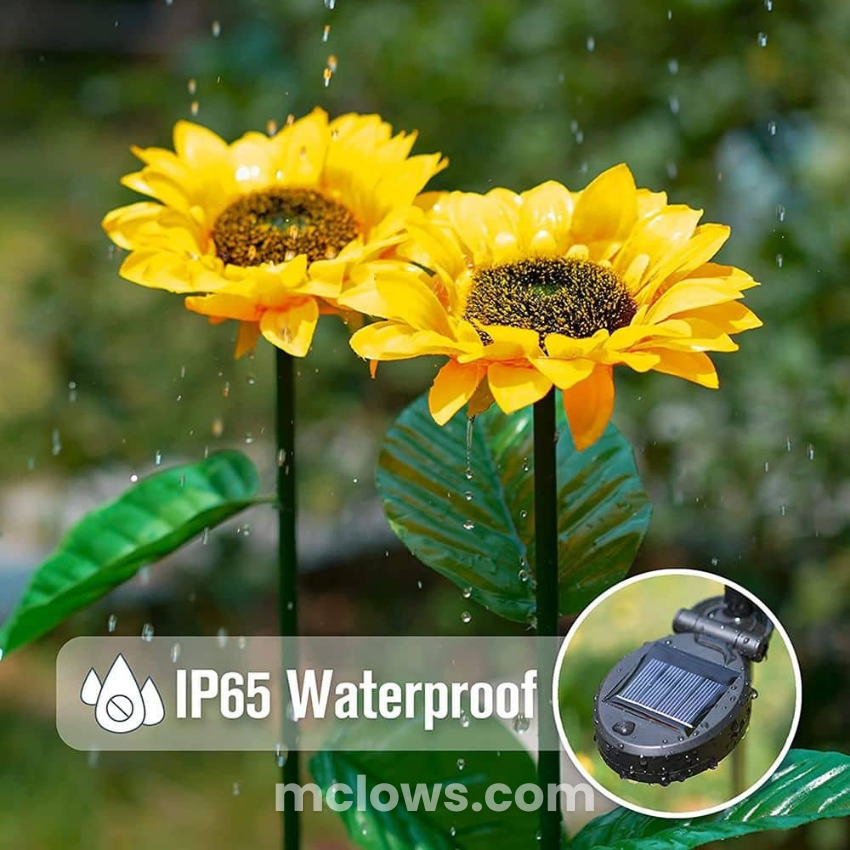 Glowing Sunflower Solar Garden Lights