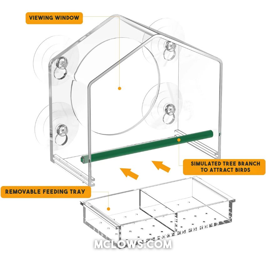 BirdHero Window Bird Feeder