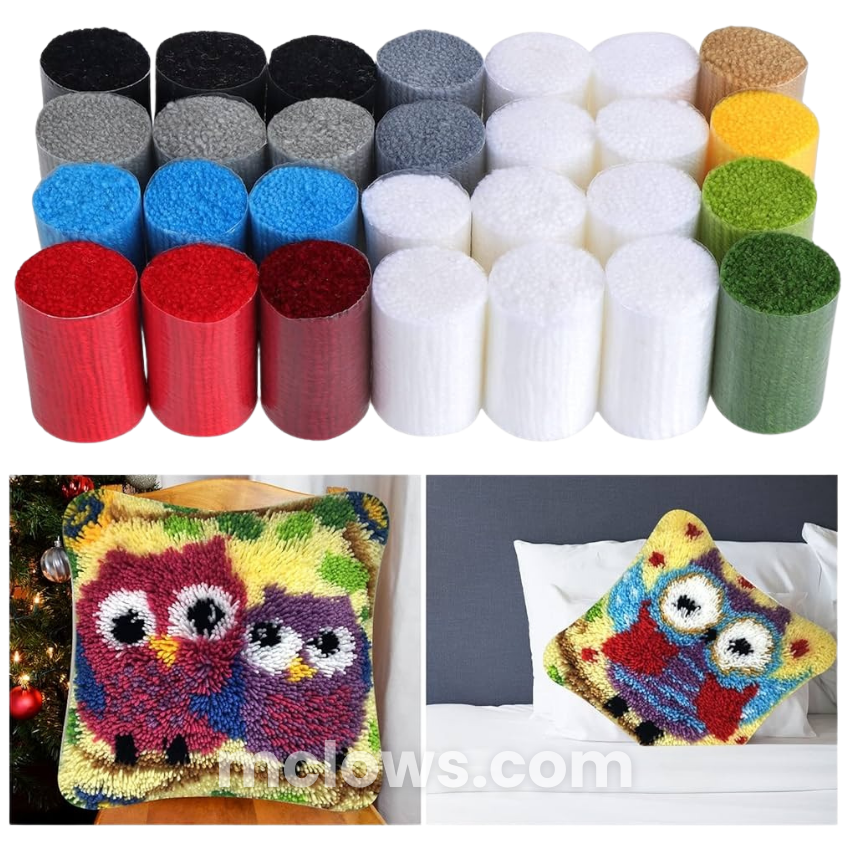 Latch Hook Pillow Kit
