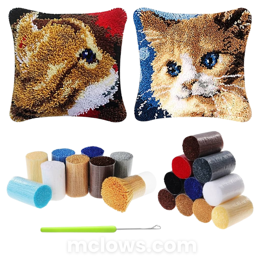 Latch Hook Pillow Kit