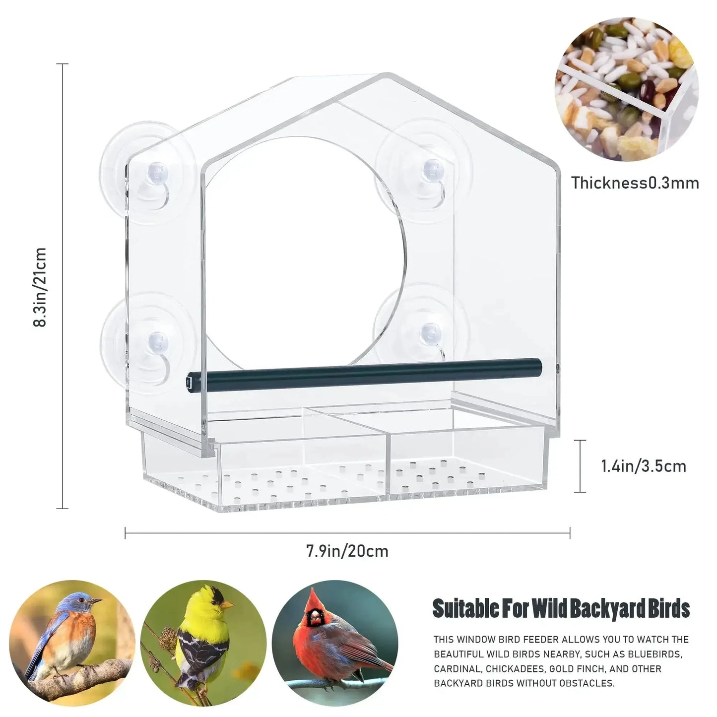 BirdHero Window Bird Feeder