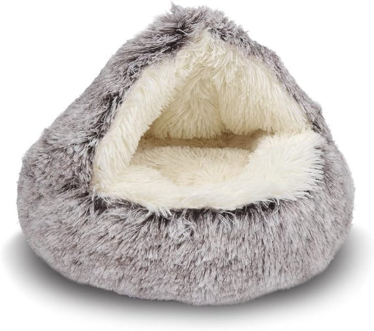CuddleCave Hooded Calming Pet Bed