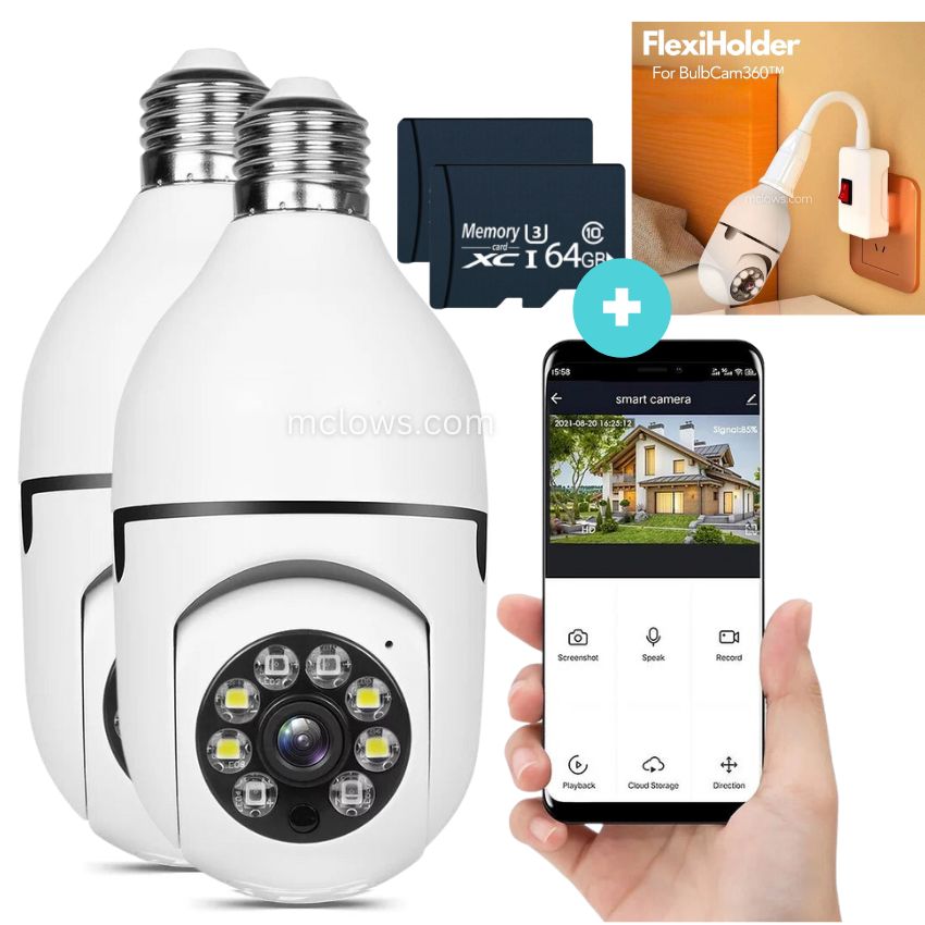 The Original BulbCam360™️ - Wireless Smart Security Cam