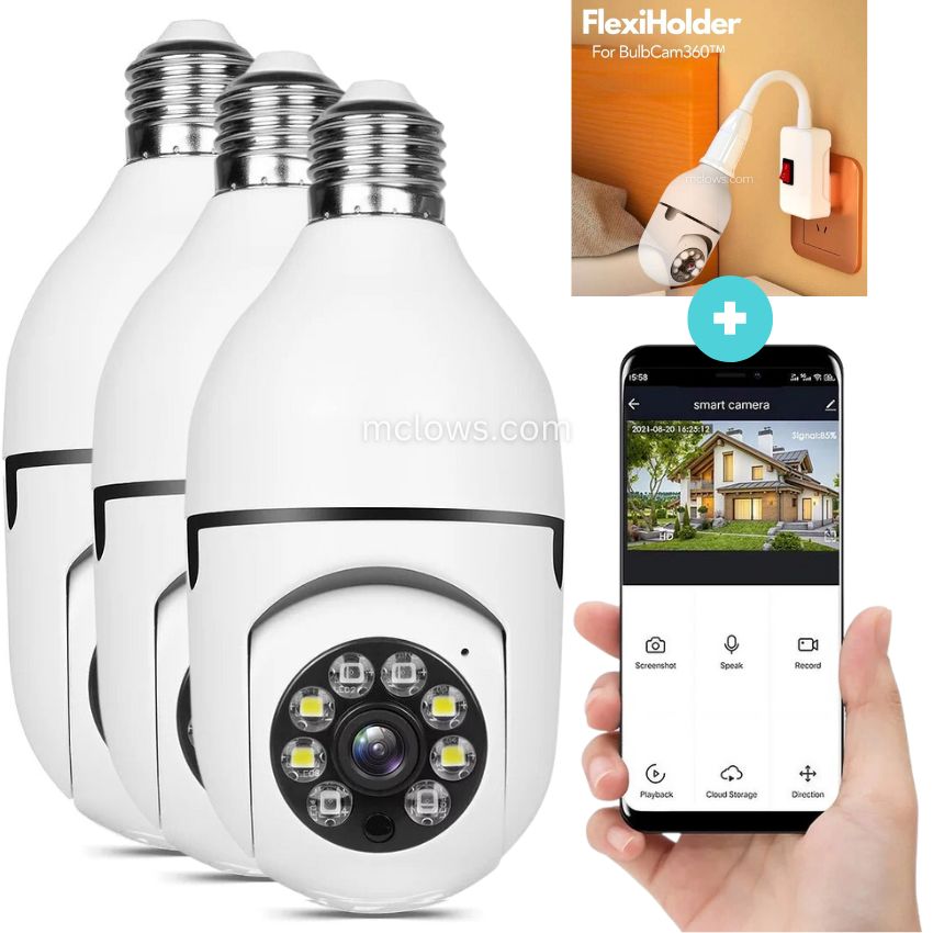 The Original BulbCam360™️ - Wireless Smart Security Cam