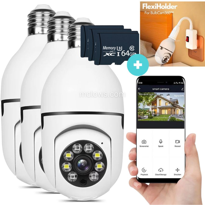 The Original BulbCam360™️ - Wireless Smart Security Cam