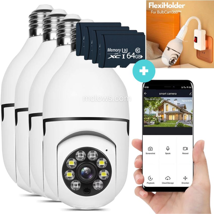 The Original BulbCam360™️ - Wireless Smart Security Cam