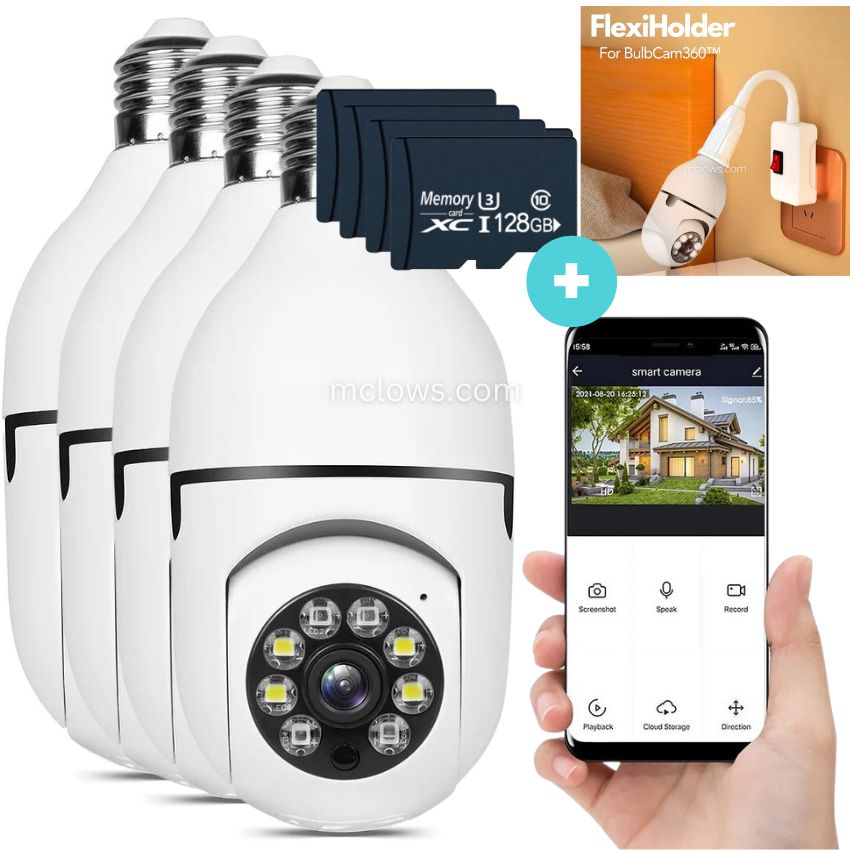The Original BulbCam360™️ - Wireless Smart Security Cam