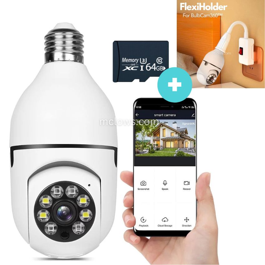 The Original BulbCam360™️ - Wireless Smart Security Cam