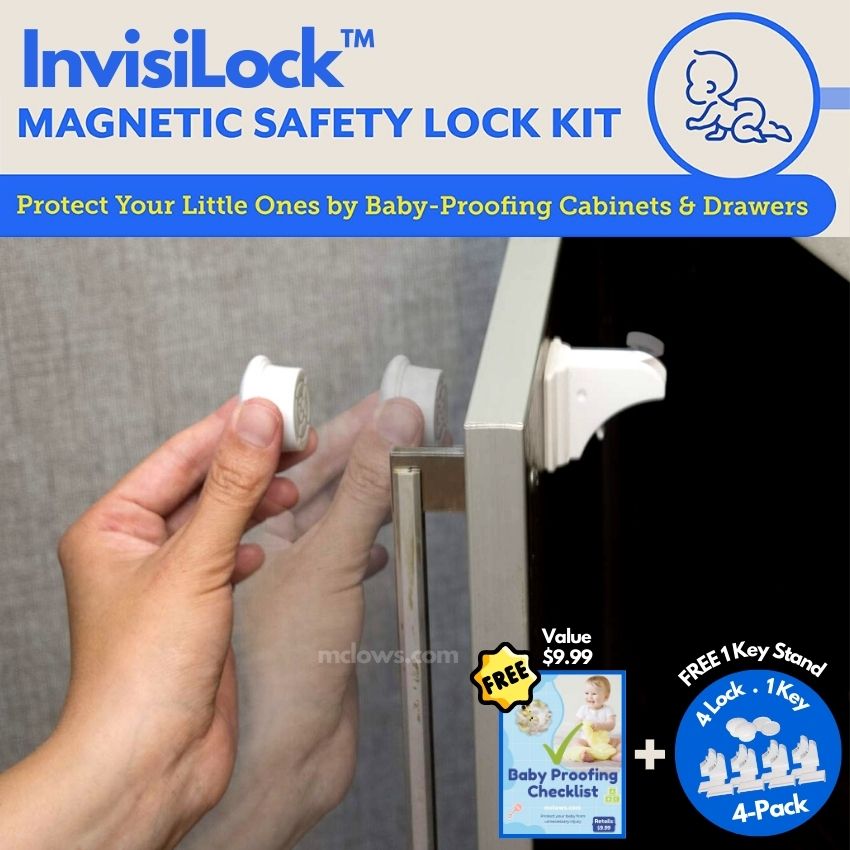 Magnetic Cabinet Locks Child Safety Baby Proofing Cabinets Latches