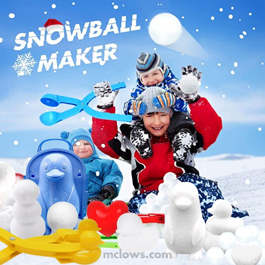 Fun Little Toys 8 Pcs Snowball Maker Kit Winter Snow Toys