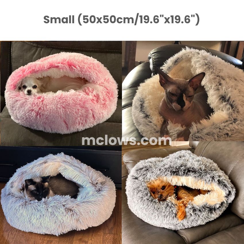 CuddleCave Hooded Calming Pet Bed