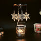 Spinning Snowflakes Christmas Candle Jar